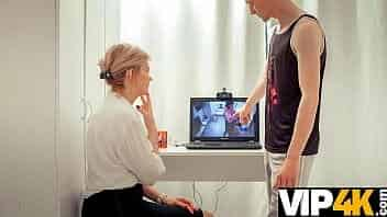 TUTOR4K. Lucky guy manages to seduce and satisfy strict tutor in his room