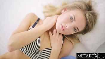 Watch this cute sexy blonde in her bedroom as she touches herself