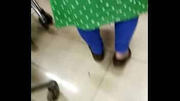 Punjabi fat ass in a shopping mall