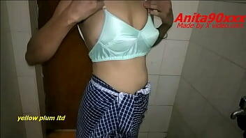 indian married aunty in shower