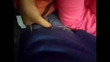 Dick grab by girl in bus