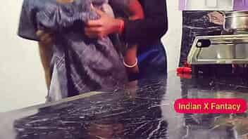 Desi indian couple hard sex in kitchen