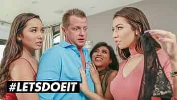 LETSDOEIT - Melissa Moore, Ember Snow, Karlee Grey - Crazy Foursome With Beautiful Chicks And Rich Guy