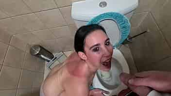 Toilet whore loves all piss related actions