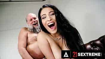 Curvy Gal Helps Old Man With His Titty Obsession