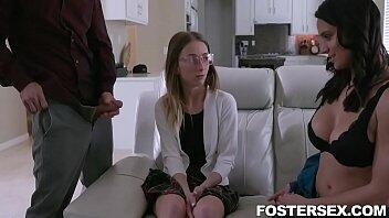 Foster stepdaughter Macy Meadows gets intimate with foster stepparents