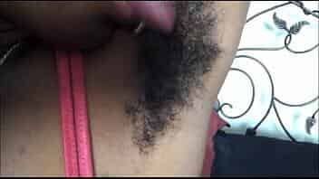 Poor Black Hairy Girl Licks Her Armpit Hair