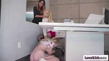 Three lesbian milfs having some pussy licking fun at bathroom