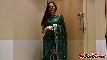 indian gujrati college girl jasmine mathur in sexy saree in hotel for porn
