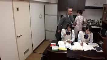 2 Cute Young Jav step Daughter Creampie by