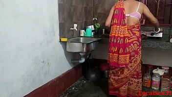 Indian Wife Fuck With In Kitchen In Red Dress