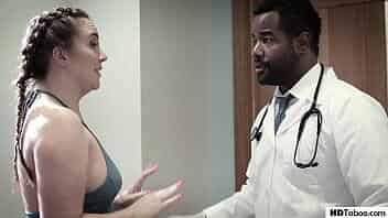 Maddy O'Reilly gets her big ass fucked by a black doctor